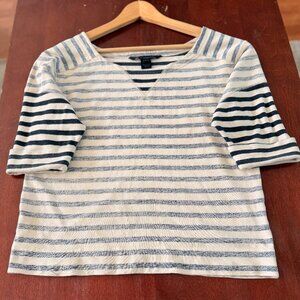 Marc Jacobs Blue and cream reversed Striped 3/4 sleeve Shirt for Women